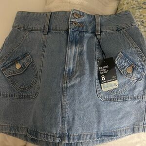 Denim mini skirt